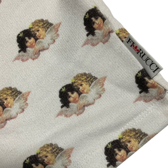 Adidas x Fiorucci All Over Angels Cherub Crop T-Shirt Top Size Small​ - Picture 6 of 16